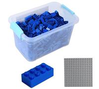 Katara 1827 - Set 520 Mattoncini 4x2 Base Scatola Compatibile Lego, Sluban, Papimax, Q-Bricks - Blu