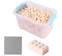 Katara 1827 - Set 520 Mattoncini 4x2 Base Scatola Compatibile Lego, Sluban, Papimax, Q-Bricks - Crema