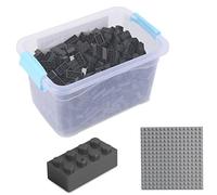Katara 1827 - Set 520 Mattoncini 4x2 Base Scatola Compatibile Lego, Sluban, Papimax, Q-Bricks - Grigio