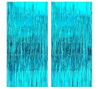 KatchOn Tenda a frange in lamina blu oceano, XL, 16 x 20 cm, confezione da 2, decorazioni per feste a tema spiaggia