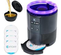 Katchy Duo - Trappola per insetti volanti per interni con capsula profumata, efficace giorno e notte, per zanzare, moscerini della frutta, moscerini e piccole tarme - Trappola anti-zapper con luce UV