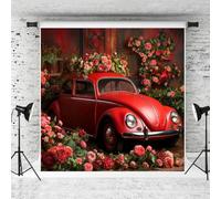 Kate 2.5x2.5m San Valentino Backdrop Fiore Backdrop Rosso Auto Decorazione Sfondo Bambini Ritratto Foto Studio Booth Props