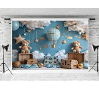 Kate 3x2m/10x6.5ft Fotografia Sfondo Mongolfiera Cielo Blu Modello per Bambini Bambini Baby Studio Fotografico Ripresa di Ritratto