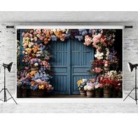 Kate 3x2m Primavera fiori colorati sfondo blu porta decorazione sfondo ritratto foto studio cabina oggetti di scena
