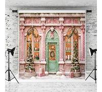 Kate 3x3m Rosa Natale Fotografia Sfondo Albero di Natale Decorazione Palazzo Classico Fuori Porta Bambini Foto Sfondo per fotografo Studio Props