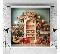 Kate 3x3m San Valentino Backdrop Fiore Backdrop Chitarra Palloncino Decorazione Sfondo Bambini Ritratto Foto Studio Booth Props