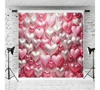 Kate 3x3m San Valentino Sfondo rosa con palloncini a forma di cuore Sfondo da parete Ragazza Compleanno Sfondo fotografico Studio Ritratto Immagini Scatto Forniture