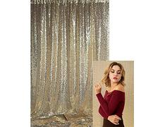 Kate 4x7ft/1.25x2.2m Champagne oro sfondo Paillette Tenda con Panno Paillettes Sfondo Adatto Per Feste di Matrimonio e Altre Attività Layout del Case o Feste Decorazioni