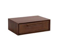Kate and Laurel McCutcheon - Mensola sospesa in legno, 45,7 x 30,5 x 15,7 cm, colore marrone noce, comodino decorativo per camera da letto con scomparto nascosto