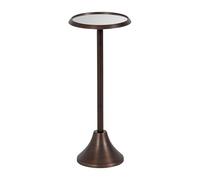 Kate and Laurel Sanzo Tavolo moderno con piedistallo per bevande, 10 x 10 x 23 pollici, bronzo antico, tavolino decorativo con tavolo a specchio da utilizzare come supporto per piante piccole o belle