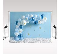 Kate Baby Ritratto Foto Backdrop Festa di Compleanno Dec 2.5x2.5m/8x8ft Carino Palloncini Blu Dec Foto Backdrop Rivista Bambini Moda Modello Fotografia Sparare Video Puntelli Foto Tela