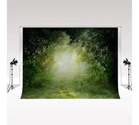 Kate Backdrop Fotografia 2x2m/6.5x6.5ft Vecchi alberi muro Backdrop Sole scenario naturale Fotografia Foresta di sogno Foto Shooting Backdrop Primavera Giungla Foresta pluviale Shimmer muro Backdrop