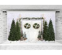 Kate Backdrops di Natale Backdrops Natale Bianco Brick Wall Snowfield Garland Photo Studios Photo Booth Puntelli ritratto 3x2m 10x6.5ft Microfibra per la Fotografia
