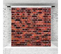 Kate Backdrops Red Brick Wall Bakcground Vintage Retro Backdrop Foto Studios Ritratto Booth Props Ritratto 3x3m 10x10ft Microfibra per la Fotografia