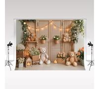 KATE Birthday Fotography Diepli 10x10ft/3x3m Too Bear Floral Lantern Decorative Props Kids Birthday Retrait Cake Smash Studio Foto Sfondo