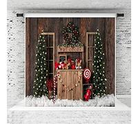 Kate Christmas Backdrops Background di Natale Casa di Natale caldo Cacao Xmas Trees Candy Canne Foto Studios Photo Booth Puntelli ritratto 3x3m 10x10ft Microfibra per la Fotografia