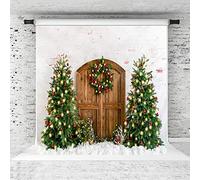 Kate Christmas Background Christmas Photo Background Albero di Natale Snow Barn Garland Photo Studio Props 3x3m Microfibra per la Fotografia
