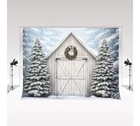 Kate Fondale fotografico con scena natalizia innevata 3 x 3 m, decorazione del mondo di ghiaccio delle fiabe, scenografia, scenografia, ritratto di famiglia, sfondo per riprese video di Natale, foto