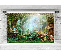 Kate - Fondale per bambini, motivo: fiabe e foresta delle meraviglie con funghi, per bambini, fotostudio, 3 x 2 m