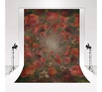 Kate Impressionista Rosa Rossa Ritratto Fotografia Sfondo 2,5x2,5m/8x8ft Primavera Arte Matrimonio Tela Studio Fotografico Retro Video Sfondo Fiore Neonato Fotografia Shooting Photobox