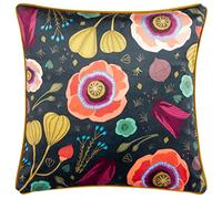 Kate Merritt Fodera per cuscino con bordino in velluto Bright Blooms