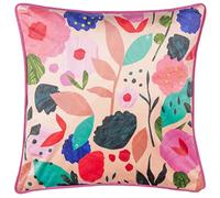 Kate Merritt Fodera per cuscino con bordino in velluto con collage floreale