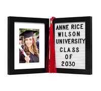 Kate & Milo Cornice portafoto con nappe per laurea, include 170 lettere e simboli per la personalizzazione, idee regalo di laurea, decorazione per feste di laurea