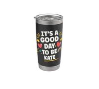 Kate Personalized Retro Girls Custom Kate Name Bicchiere termico in acciaio inox doppia parete