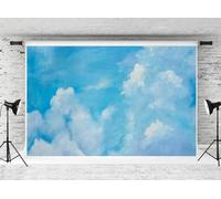 Kate Photo Studio Fondale Ritratto Puntelli 10x8ft/3 * 2.5 m Cielo blu e nuvole bianche Decorazioni per feste di compleanno per bambini Baby Shower Sfondo fotografico Banner per forniture