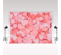 Kate Rosa Sfondo Fotografia 2.2x1.5m/7x5ft Love Heart Decorazione di nozze San Valentino Decorazione di eventi al coperto Carino dolce principessa Girl Festa di compleanno Servizio fotografico Sfondo