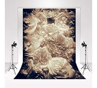 Kate Sfondo 1,5x2,2m/5x7ft Nero Bianco Sfondo Grandi Fiori Foto Stile Vintage Fiori Puntelli per Fotografia Professionale