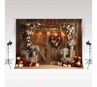 Kate Sfondo fotografico per San Valentino 2,2x1,5 m/7x5 piedi Rose Fiori Arco Rustico Porta in legno Ragazza Festa di compleanno Decorazione Banner Ritratto di famiglia Sfondo fotografico