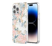 Kate Spade New York Custodia per iPhone 14 Pro Max, compatibile con ricarica wireless, motivo floreale rosa e verde Pacifico