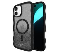 Kate Spade, Cover per iPhone 16 Plus Design Wavy Glitter Nightfall