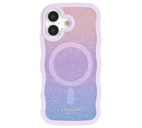 Kate Spade New York Custodia per iPhone 17, compatibile con MagSafe, custodia per telefono di design, glitter opalino