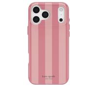 kate spade new york Custodia per iPhone 17 Pro Max - Compatibile con MagSafe - Custodia per telefono di design - Stripe Rose Coral