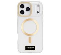 Kate Spade New York Custodia per iPhone 17 Pro Max con supporto per fotocamera, compatibile con MagSafe, custodia per telefono di design, trasparente