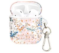 kate spade new york Custodia protettiva per AirPods con anello portachiavi, motivo floreale multicolore, compatibile con AirPods di 2a/1a generazione