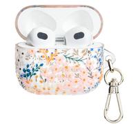 Kate Spade New York Custodia protettiva per AirPods con anello portachiavi, rosa multicolore, compatibile con AirPods di terza generazione