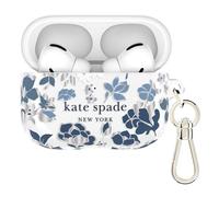Kate Spade New York Custodia protettiva per AirPods Pro 3 con anello portachiavi, colore blu, compatibile con AirPods di terza generazione
