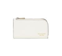 kate spade new york Devin Pebbled Leather Small Slim - Portafoglio bifold in pelle martellata, colore: latte di anacardi