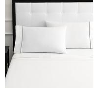kate spade new york Dot Queen Set di lenzuola 300 fili e 100% cotone, per tutte le stagioni, 4 pezzi, lavabile in lavatrice, bianco e nero