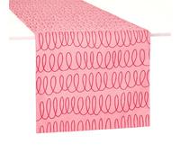 kate spade new york in The Loop & Joy Dot - Runner da tavolo reversibile, 100% cotone, lavabile in lavatrice, colore: rosa rosa/rosso, 38,1 x 182,9 cm