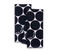 Kate Spade New York Joy Dot - Set di 2 asciugamani da cucina assorbenti, 100% velluto di cotone, nero/beige, 43,2 x 71,1 cm