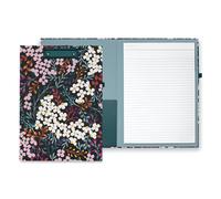 Kate Spade New York Klemmbrett-Folio mit flachem Clip, professionelle Schreibmappe, inklusive liniertem Notizblock, Stiftschlaufe und Tasche, Herbstbl