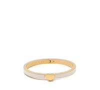 Kate Spade New York Heart You smalto incernierato braccialetto, oro bianco., Misura unica, Metallo, Nessuna pietra preziosa