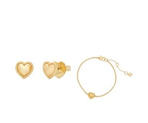 Kate Spade New York orencchini a lobo e braccialetto Golden Hour, oro
