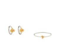 Kate Spade New York Orencchini e braccialetto a doppio nodo, argento e oro
