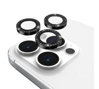 kate spade new york - Protezione per obiettivo della fotocamera per iPhone 15 Pro/iPhone 15 Pro Max con anello in alluminio, set in Stone Nightfall