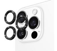 Kate Spade New York Protezione per obiettivo della fotocamera per iPhone 16 Pro Max/iPhone 16 Pro con anello in alluminio - Set in Stone Nightfall